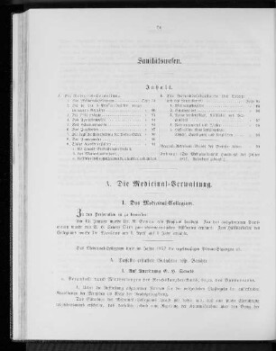 Sanitätswesen.