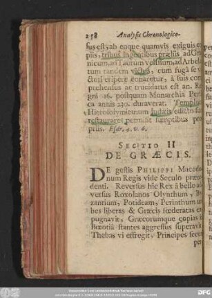 Sectio II. De Graecis.