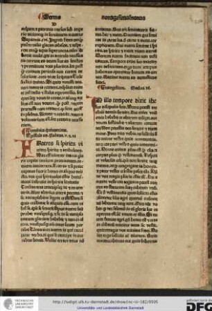 Epistola ad Galatas v et vi. Fratres, si spiritu... Evangelium Mathei vi. In illo tempore dixit Ihesus... Nemo potest duobus...
