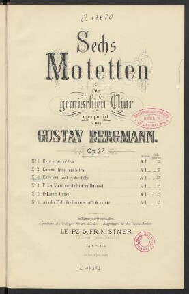 No. 3: Ehre sei Gott in der Höhe