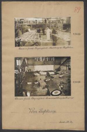 Aus einer französischen Flugzeugfabrik: Herstellung von Tragflächen