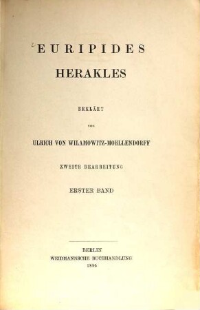 Euripides, Herakles, 1