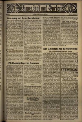 Vierte Ausgabe vom Samstag, den 25. Juli 1936.
