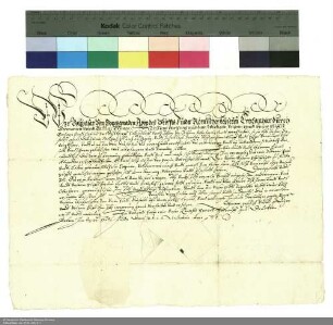 Balthasar [von Dernbach], Abt von Fulda, beauftragt Wilhelm Katzmann mit dem Dechanten und Kapitel zu verhandeln