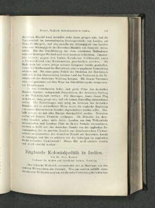 Englands Kolonialpolitik in Indien.