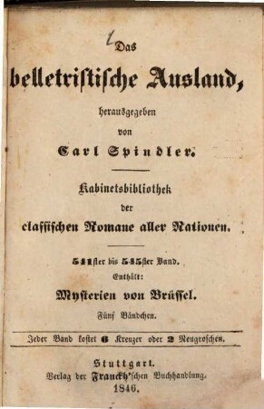 Die Mysterien von Brüssel : fünf Bändchen