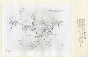 Clubhaus mit Restaurant (Diplomarbeit bei Willy Kreuer): Grundriss Erdgeschoss 1:200