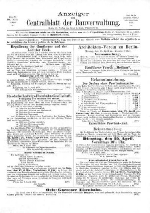 Anzeiger zum Zentralblatt der Bauverwaltung, No. 15