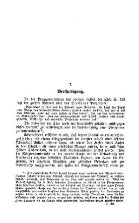Vertheidigung