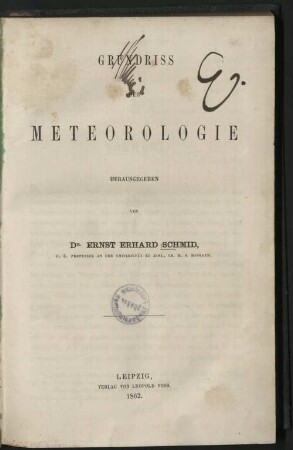 Grundriss der Meteorologie