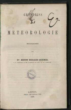 Grundriss der Meteorologie
