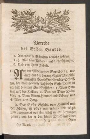Vorrede des Ersten Bandes.
