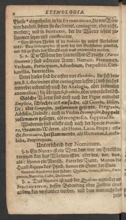 Unterscheid der Nominum. §. 3. - §. 14.