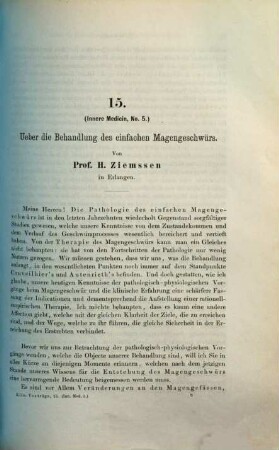 Ueber die Behandlung des einfachen Magengeschwürs