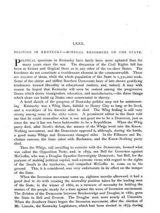 Politics in Kentucky - Mineral Resources of the State