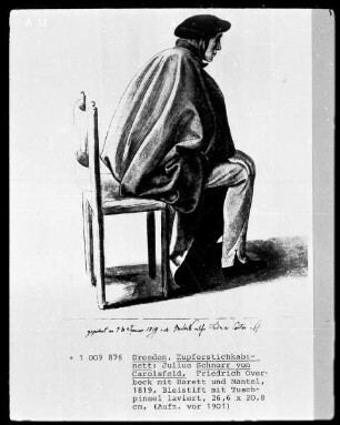 Friedrich Overbeck mit Barett und Mantel