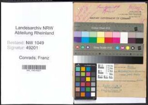 Entnazifizierung Franz Conrads , geb. 05.02.1907 (Landgerichtsdirektor)