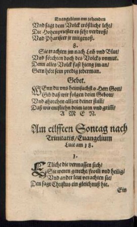 Am eilfften Sontag nach Trinitatis ...