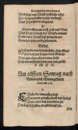 Am eilfften Sontag nach Trinitatis ...