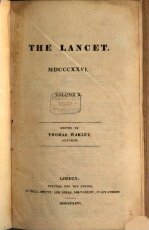 The lancet, 10. 1826