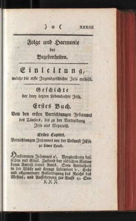 Folge und Harmonie der Begebenheiten