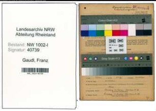 Entnazifizierung Franz Gaudl, geb. 26.10.1908 (Kaufmann)