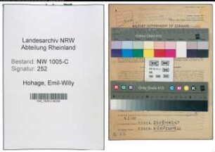 Entnazifizierung Emil-Willy Hohage , geb. 22.01.1902 (Friseur)
