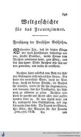 Weltgeschichte. Forts.