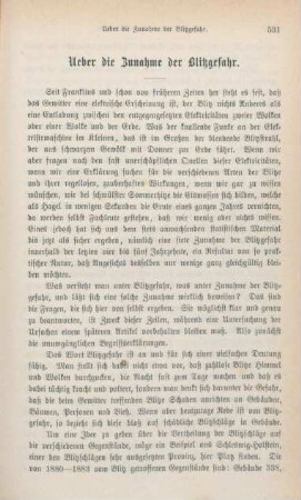 531-546 Ueber die Zunahme der Blitzgefahr