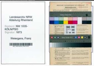 Entnazifizierung Franz Weiergans , geb. 22.10.1915 ()