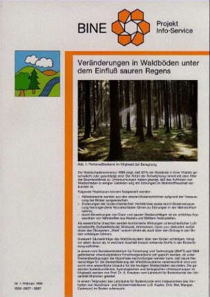 Veränderungen in Waldböden unter dem Einfluß sauren Regens.