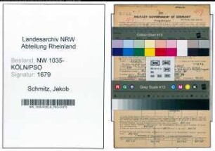 Entnazifizierung Jakob Schmitz , geb. 22.02.1903 (Grubenarbeiter)