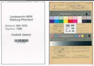 Entnazifizierung Dietrich Feldhoff , geb. 01.07.1902 (Steiger)