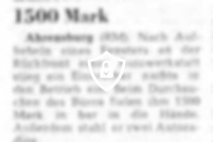 Einbruchsbeute 1500 [Name maskiert]