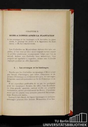 Chapitre X. - Soins a donner après la plantation