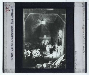 Teniers (David d.J.), Affentheater, der gestiefelte Kater (München MFAA NK1897) : Ausschnitt