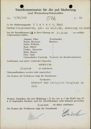 Siebert, Karl