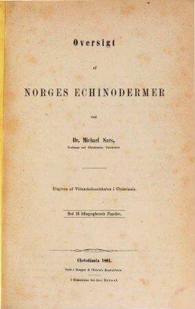 Oversigt af Norges Echinodermer