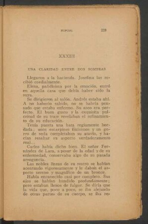 XXXIII - Una claridad entre dos sombras