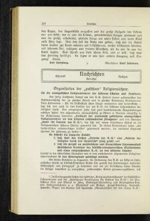 Organisation der "positiven" Religionslehrer