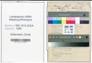 Entnazifizierung Ernst Kotermann , geb. 06.05.1890 (Arbeiter)