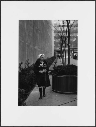 Passantin mit Hund im Arm, New York