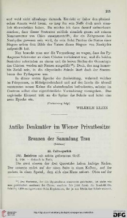 5: Antike Denkmäler im Wiener Privatbesitze, [7] : Bronzen der Sammlung Trau