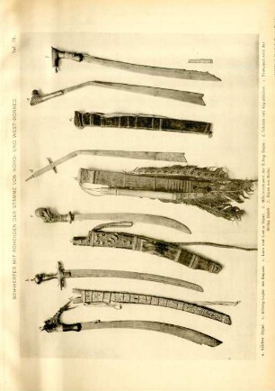 Taf. 31. Schwerter mit Scheiden der Stämme von Nord- und West-Borneo