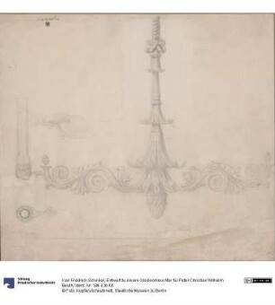 Entwurf zu einem Glaskronleuchter für Peter Christian Wilhelm Beuth