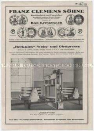 "Herkules"-Wein- und Obstpresse