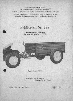 Kippanhänger NSN - 10
