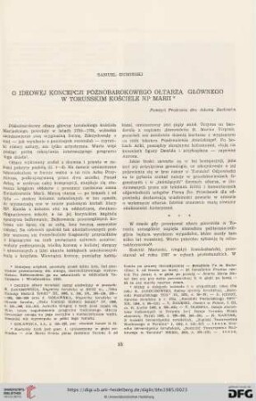 O ideowej koncepcji późnobarokowego ołtarza głownego w toruńskim kościele NP Marii