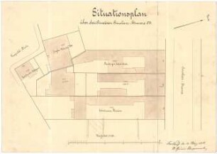 Billing, Hermann; Karlsruhe, Amalienstr. 59 / Leopoldstr. 7c; Billing und Vittali, Büro und Atelierhaus - Lageplan