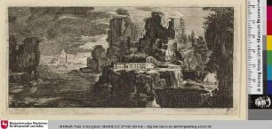 [Gebirgslandschaft mit einer Stadt]